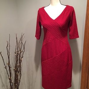 London Times Deep Red Dress - Size 10